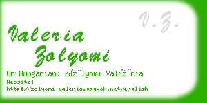 valeria zolyomi business card
