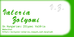 valeria zolyomi business card